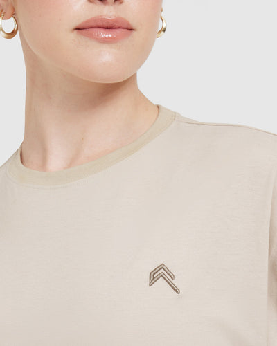 Classic Oversized Lightweight T-shirt | Washed Sand