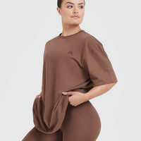 Classic Oversized Lightweight T-Shirt | Chestnut