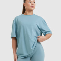 Classic Oversized Lightweight T-Shirt | Steel Blue