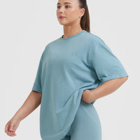 Classic Oversized Lightweight T-Shirt | Steel Blue