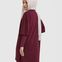 Classic Oversized Longline T-Shirt | Mulled Wine