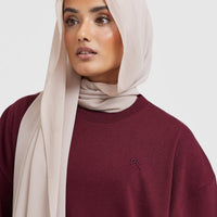 Classic Oversized Longline T-Shirt | Mulled Wine