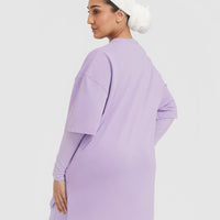 Classic Oversized Longline T-Shirt | Wisteria Purple
