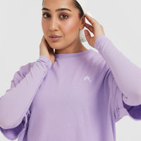 Classic Oversized Longline T-Shirt | Wisteria Purple
