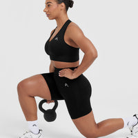Classic Seamless 2.0 Mid Shorts | Black Marl