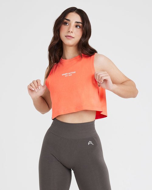 Oner Modal Graphic Jersey Tank | Washed Peach Blossom