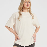 Graphic Oversized Short Sleeve Tee | Washed Sand