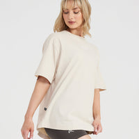 Graphic Oversized Short Sleeve Tee | Washed Sand