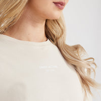 Graphic Oversized Short Sleeve Tee | Washed Sand