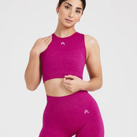 Classic Seamless 2.0 Crop Top | Fuchsia Marl