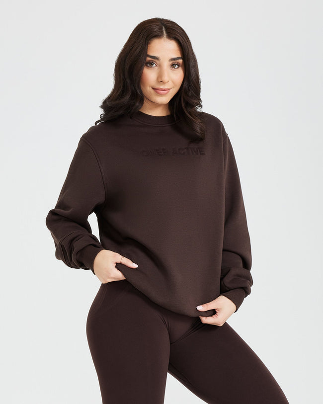 Classic Lounge Oversized Crew Neck | 70% Cocoa