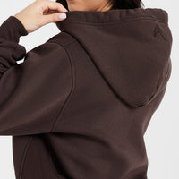 Classic Lounge Oversized Zip Through Hoodie | 70% Cocoa