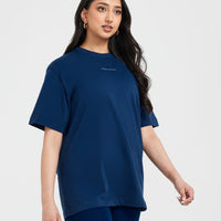Classic Mirror Graphic Oversized T-Shirt | Washed Midnight