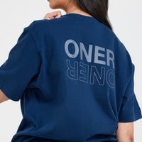 Classic Mirror Graphic Oversized T-Shirt | Washed Midnight