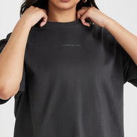 Classic Mirror Graphic Oversized T-Shirt | Washed Coal