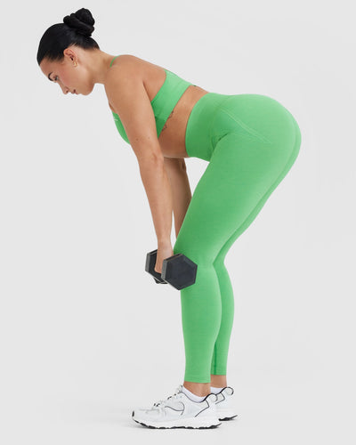Effortless Seamless Leggings with White Logo | Jade