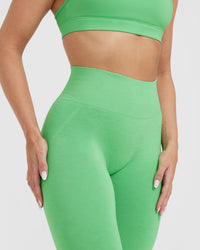 Effortless Seamless Leggings with White Logo | Jade