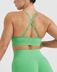 Effortless Strappy Bralette with White Logo | Jade