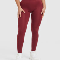 Timeless High Waisted Leggings | Burnt Cherry