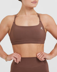 Everyday Cross Over Bralette | Chestnut