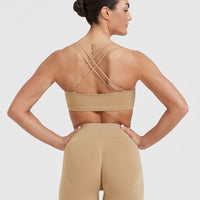 Everyday Cross Over Bralette | Dune Brown