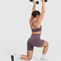 Everyday Cross Over Bralette | Vintage Purple