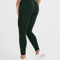 Effortless Seamless Leggings with White Logo | Evergreen