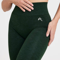 Effortless Seamless Leggings with White Logo | Evergreen