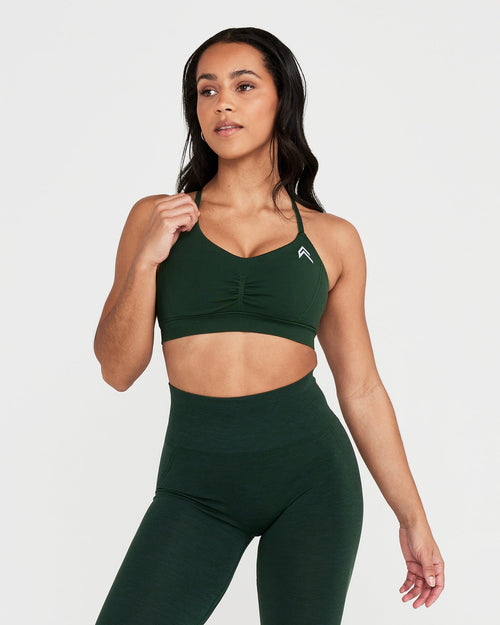 Oner Modal Effortless Micro Bralette with White Logo | Evergreen