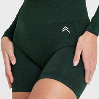 Effortless Seamless Shorts with White Logo | Evergreen