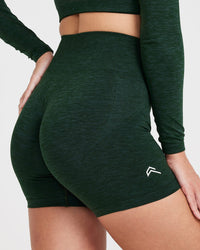 Effortless Seamless Shorts with White Logo | Evergreen