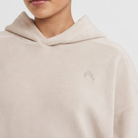 Fleece Oversized Hoodie | Sand