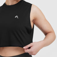 Go To Muscle Crop Vest | Black