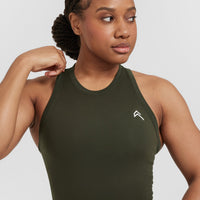 Go To Seamless Fitted High Neck Vest | Khaki