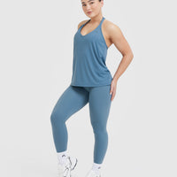 Go To Strappy Loose Vest | Moonstone Blue