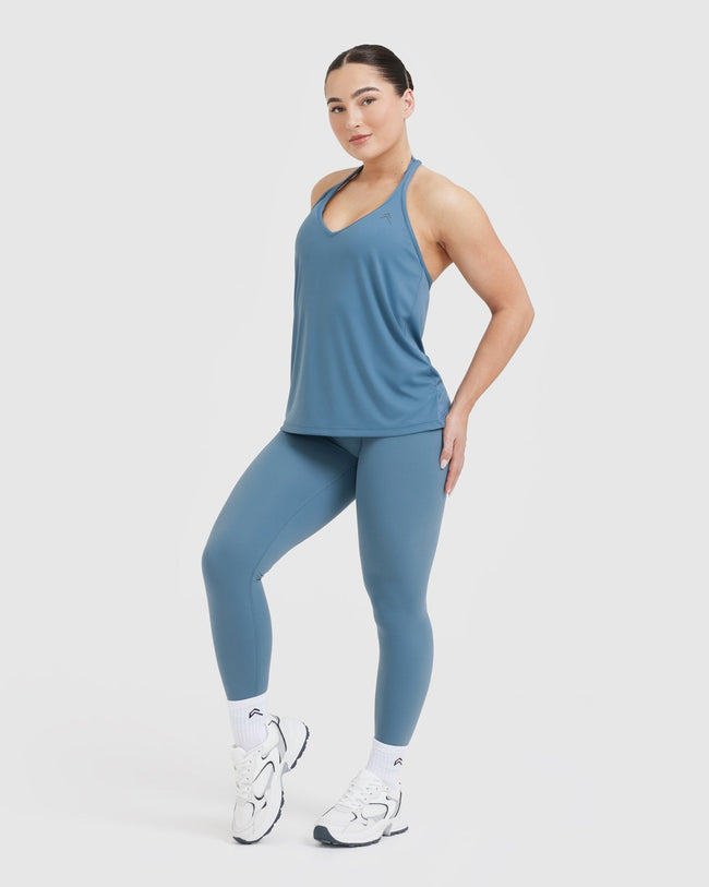 Go To Strappy Loose Vest | Moonstone Blue