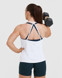 Go To Strappy Loose Vest | White