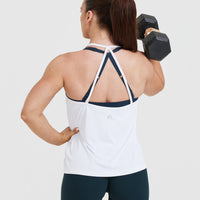 Go To Strappy Loose Vest | White
