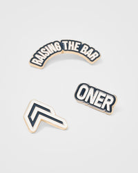 Raising The Bar Graphic Pins 3 Pack | Oil Blue/Off White