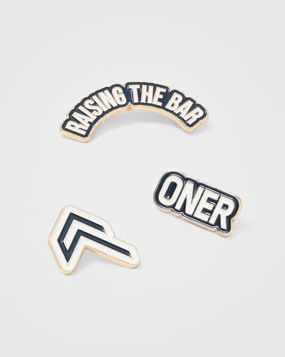 Raising The Bar Graphic Pins 3 Pack | Oil Blue/Off White