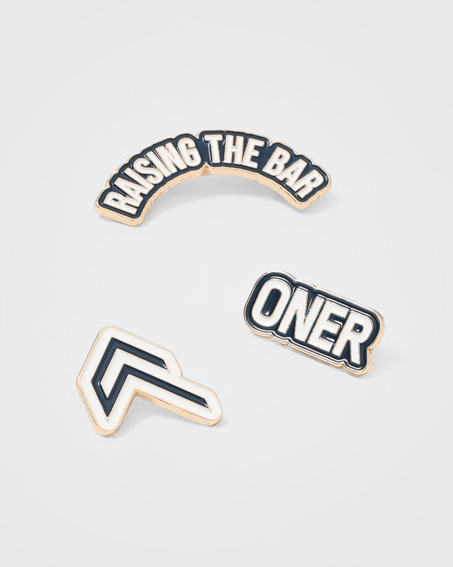 Raising The Bar Graphic Pins 3 Pack | Oil Blue/Off White