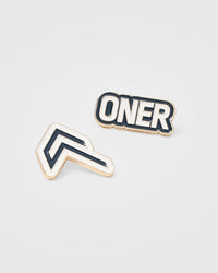 Raising The Bar Graphic Pins 3 Pack | Oil Blue/Off White