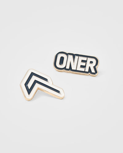 Raising The Bar Graphic Pins 3 Pack | Oil Blue/Off White