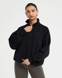 Classic Lounge 1/2 Zip Sweatshirt | Black