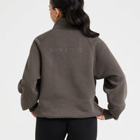 Classic Lounge 1/2 Zip Sweatshirt | Deep Taupe