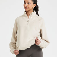 Classic Lounge 1/2 Zip Sweatshirt | Sand