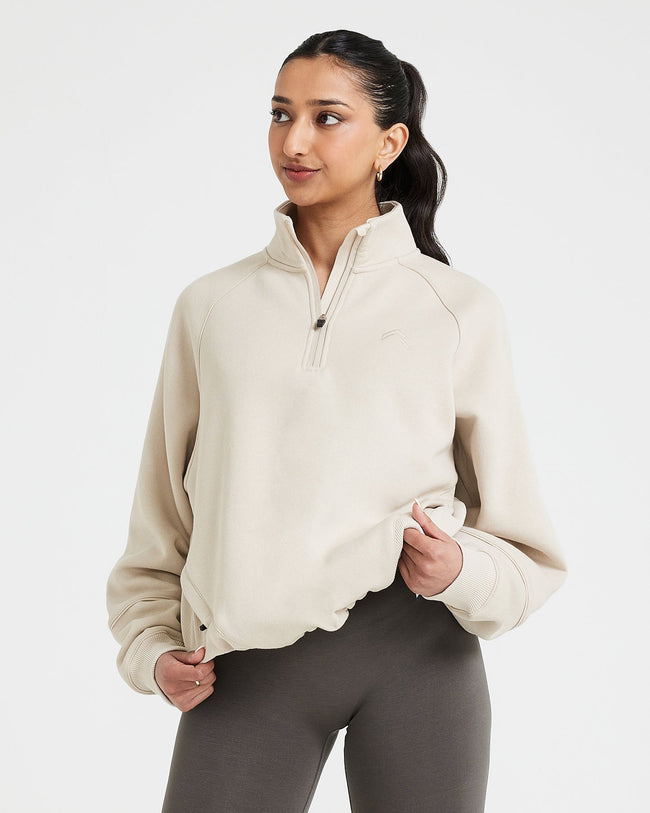 Classic Lounge 1/2 Zip Sweatshirt | Sand
