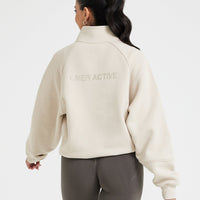 Classic Lounge 1/2 Zip Sweatshirt | Sand