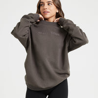 Classic Lounge Oversized Crew Neck | Deep Taupe