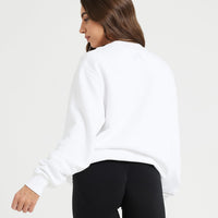 Classic Lounge Oversized Crew Neck | White